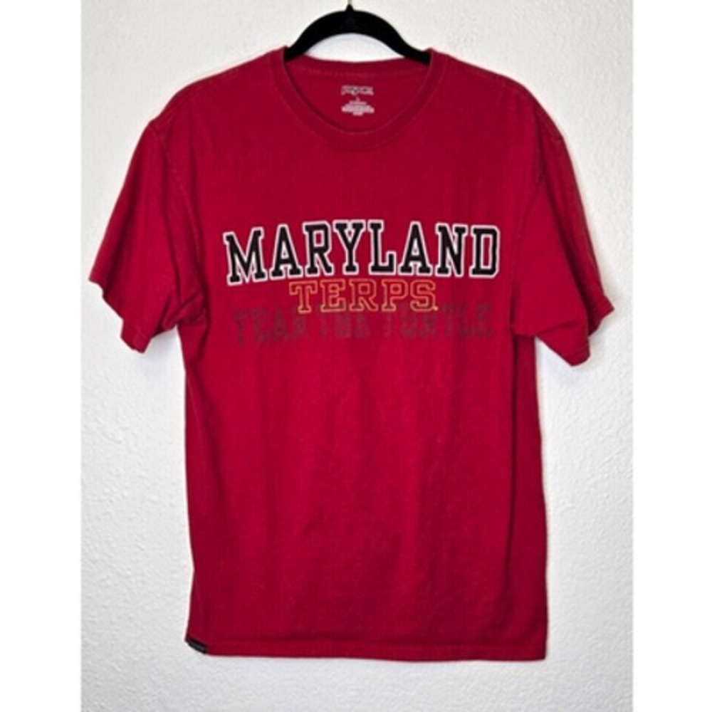 Jansport Mens T Shirt Large Red Maryland Terps Short Sleeve Crewneck Tee College